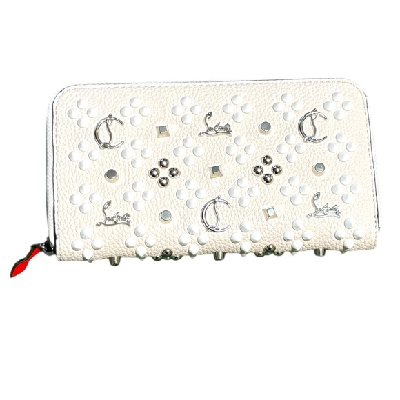 Christian Louboutin Cream Pantone Studded Wallet - Picture 1 of 17